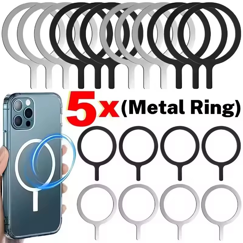 Magsafe Wireless Charger - Cincin Pelat Logam Magnetik Universal Stainless