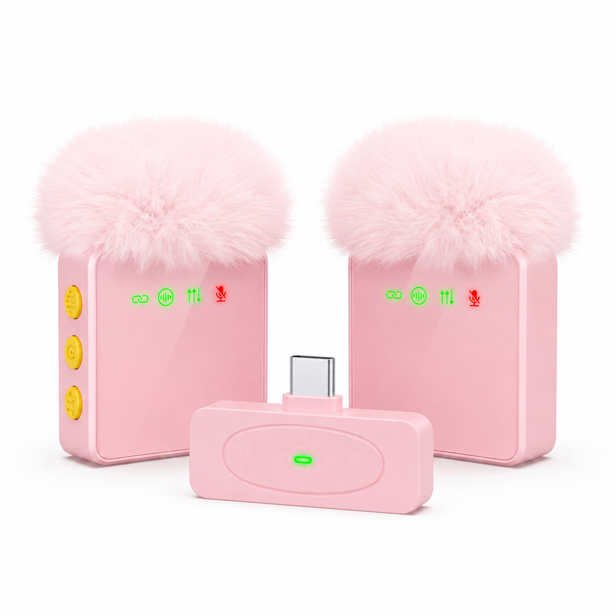 Type C Adapter - Mikrofon Lavalier Nirkabel Baru, Port USB-C,