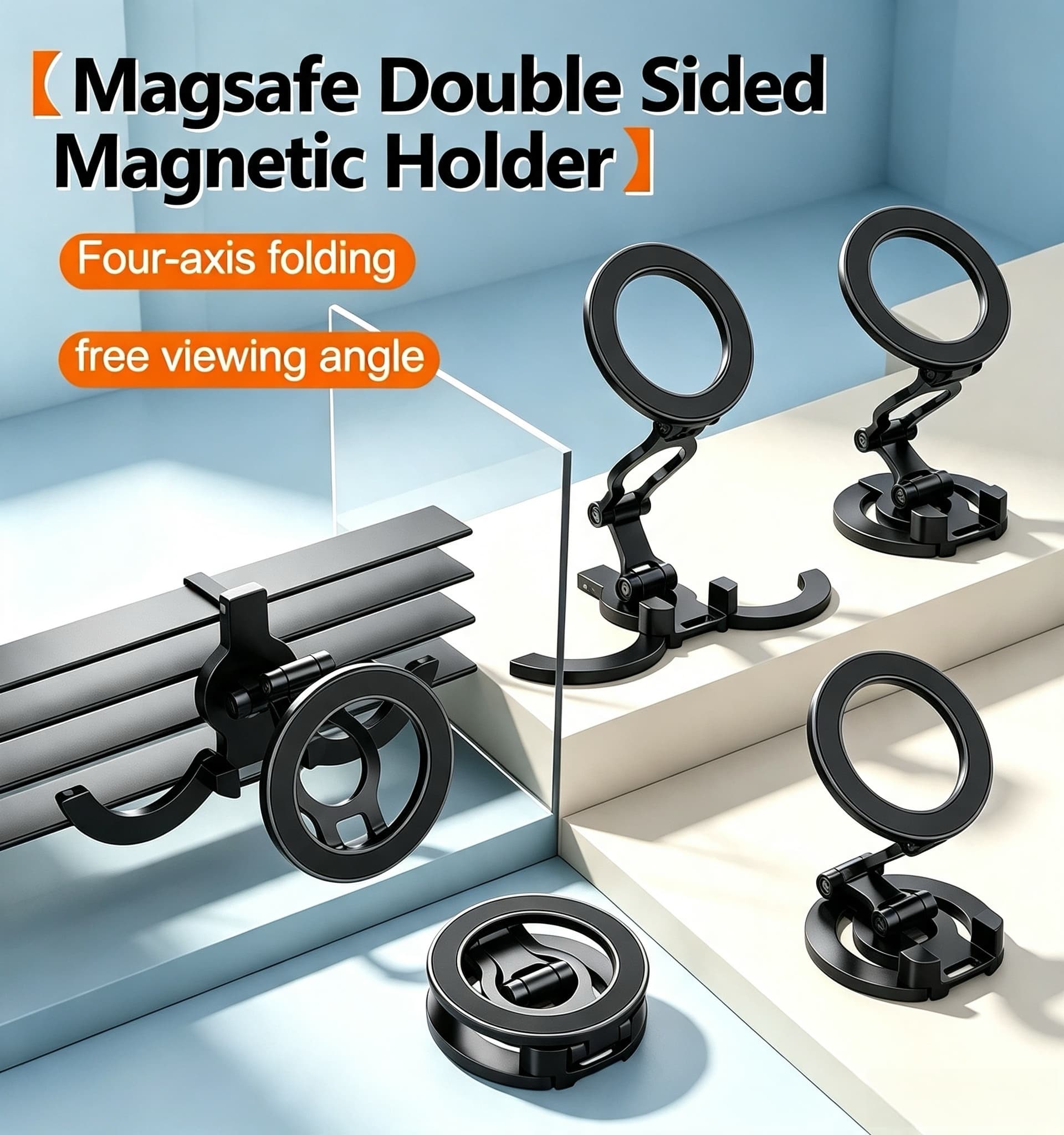 Selfie Stick Tripod - Penyangga Ponsel Magsafe Dua Sisi Tripod