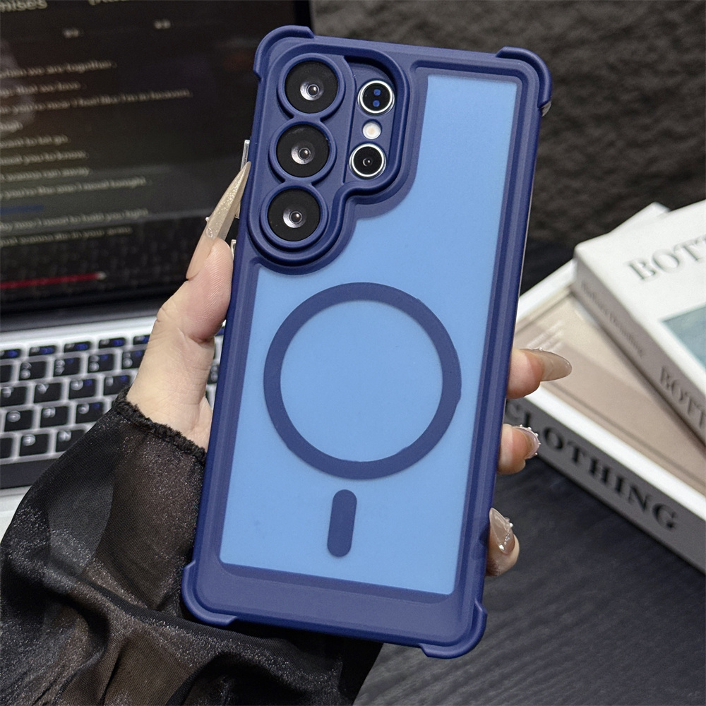 Magsafe Wireless Charger - Casing Mewah Transparan Anti Guncangan untuk