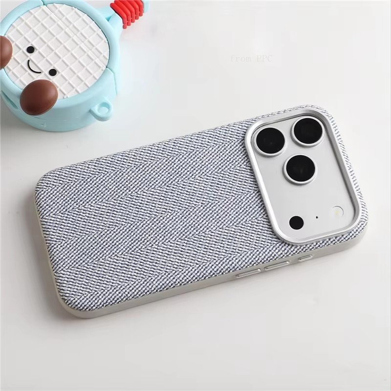Magsafe Wireless Charger - Casing Magnetik Mewah Kanvas Tenun Teknologi