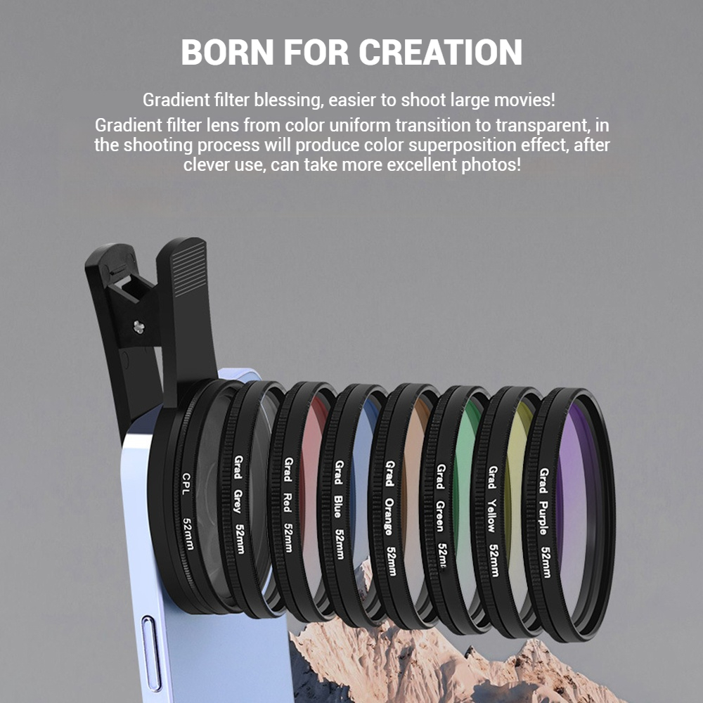 Lensa Ponsel 52MM Universal Po - Phone Accessories And Gadgets ulasan dan harga