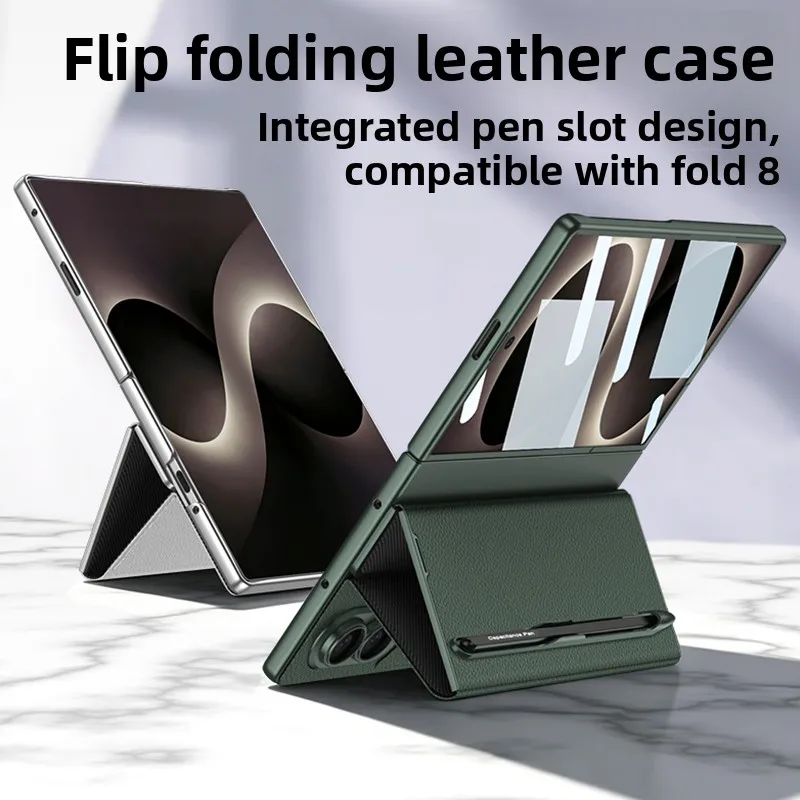 Casing Kulit Mewah Model Flip  - Tempered Glass Screen ulasan dan harga