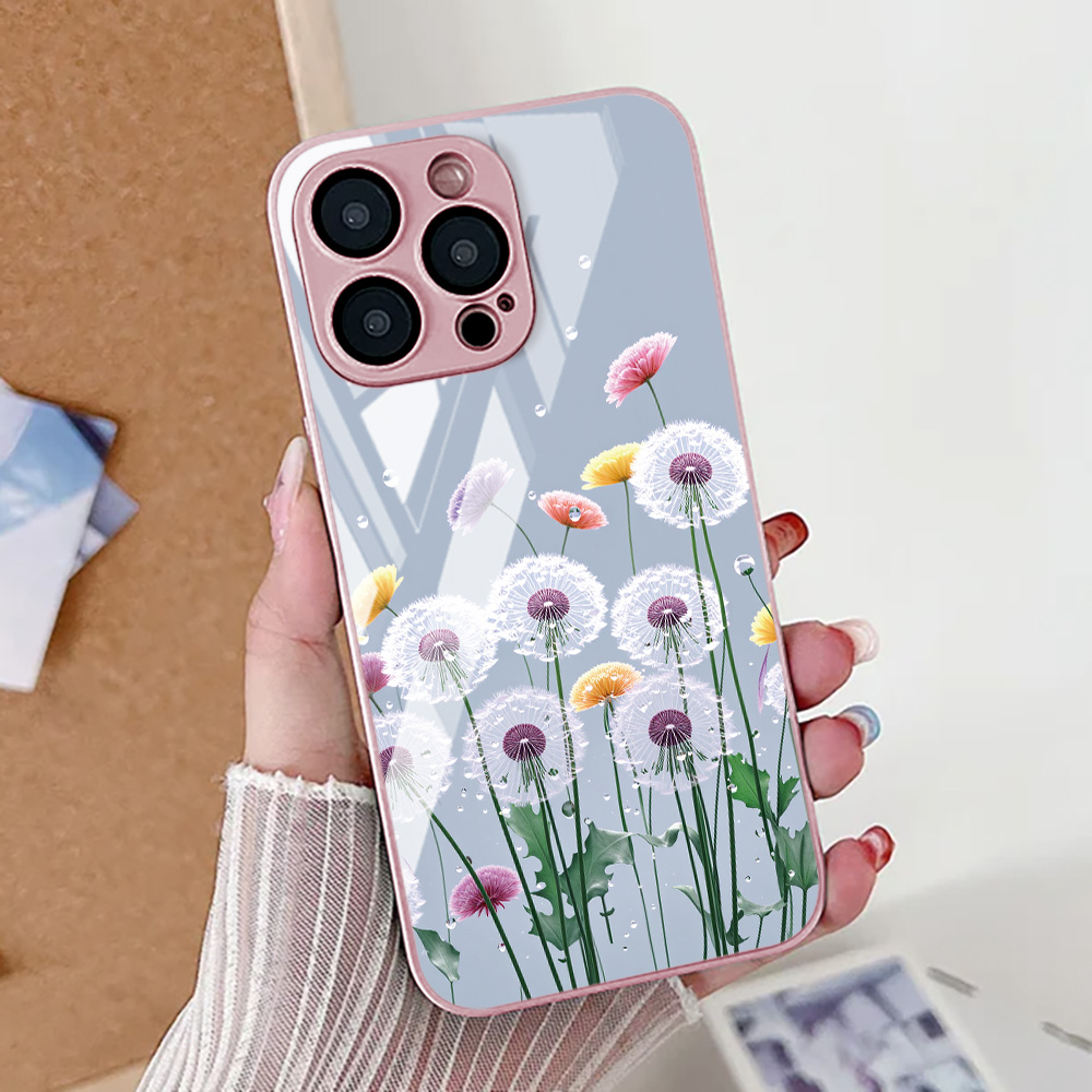 Casing Ponsel Bunga Teratai Un - Tempered Glass Screen ulasan dan harga